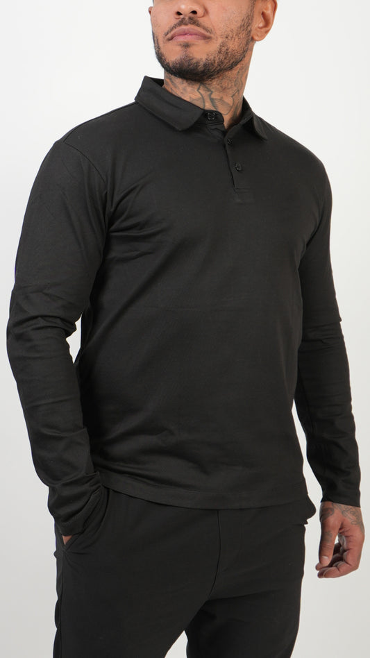 POLO • LANGE MOUW • ZWART