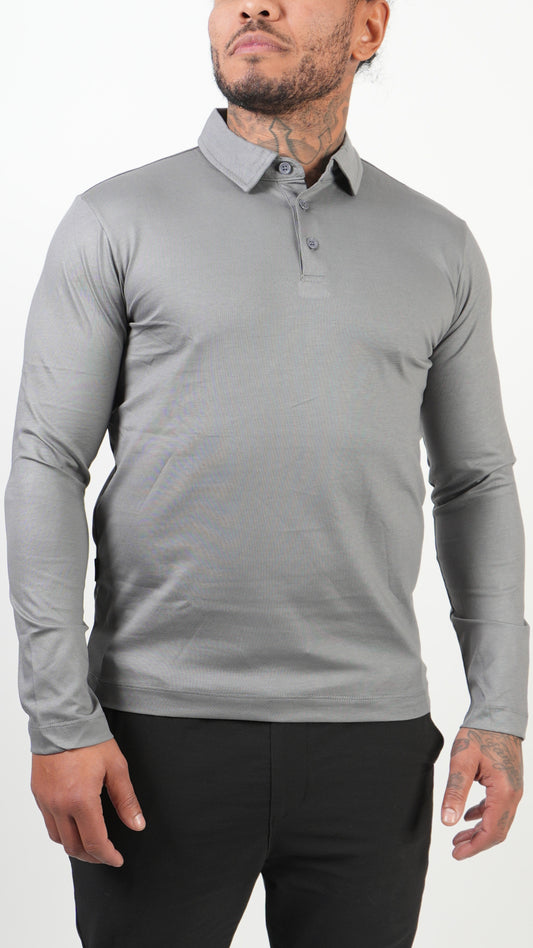POLO • LANGE MOUW • GRIJS